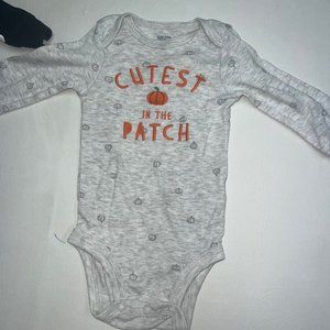 Carters Baby Thanksgiving Snap Shirt Size 3M Gobble Turkey Unisex Boy Girl